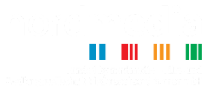 nordmedia Logo englisch klein weiss